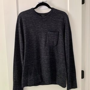 Mens Theory Marled Crewneck Sweater